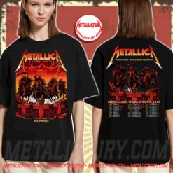 Metallica Bucharest Pop-Up Shop Setlist Backprint T-Shirt M72 Romania 2026