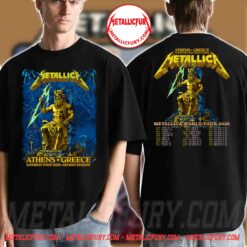 Metallica M72 Athens 2026 Double-Sided T-Shirt — Olympic Stadium, 9 May 2026 — Zeus King of the Gods