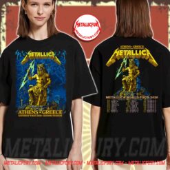Metallica M72 Athens 2026 Double-Sided T-Shirt — Olympic Stadium, 9 May 2026 — Zeus King of the Gods