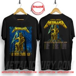 Metallica M72 Athens 2026 Double-Sided T-Shirt — Olympic Stadium, 9 May 2026 — Zeus King of the Gods