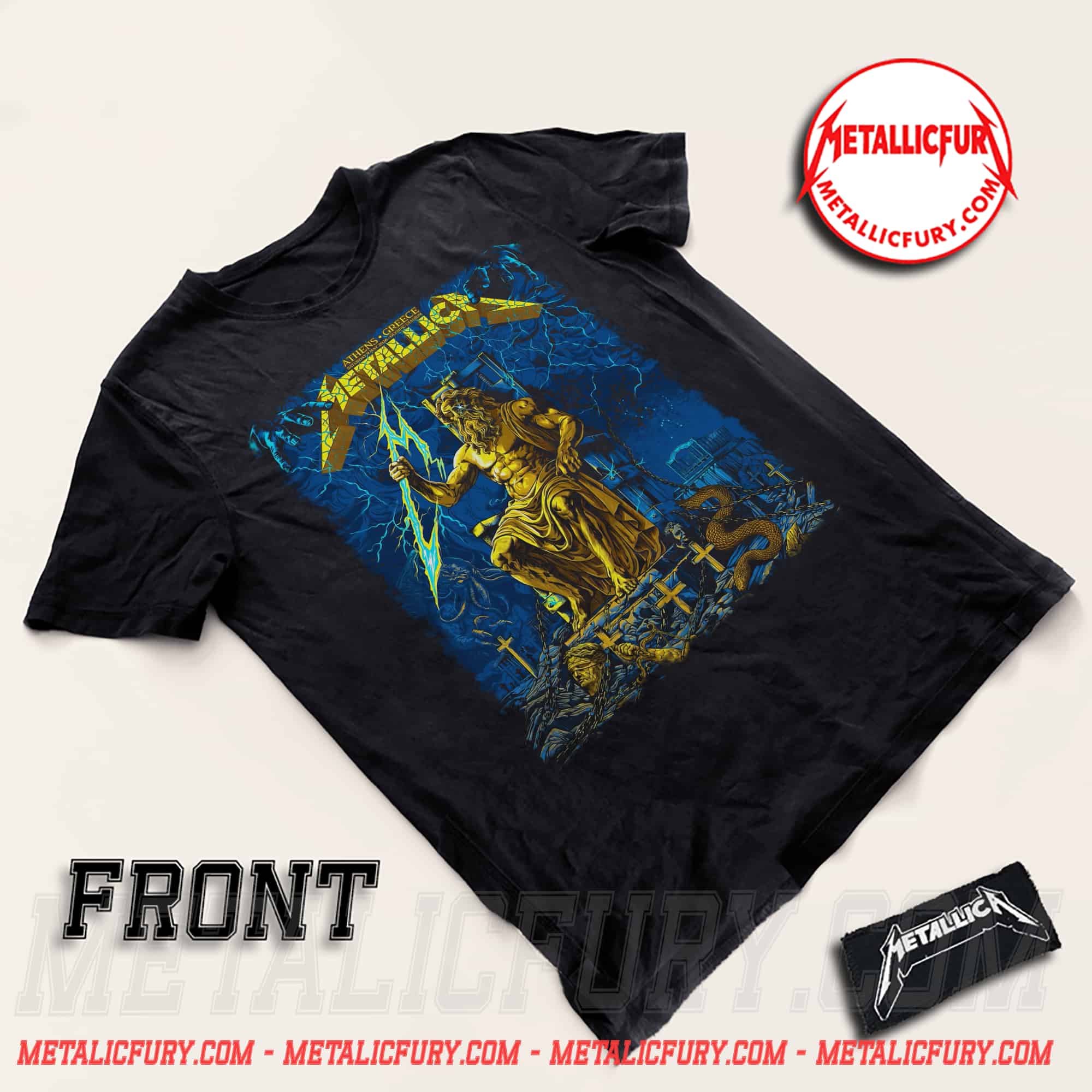Metallica M72 Athens Zeus God Poster Art T-Shirt