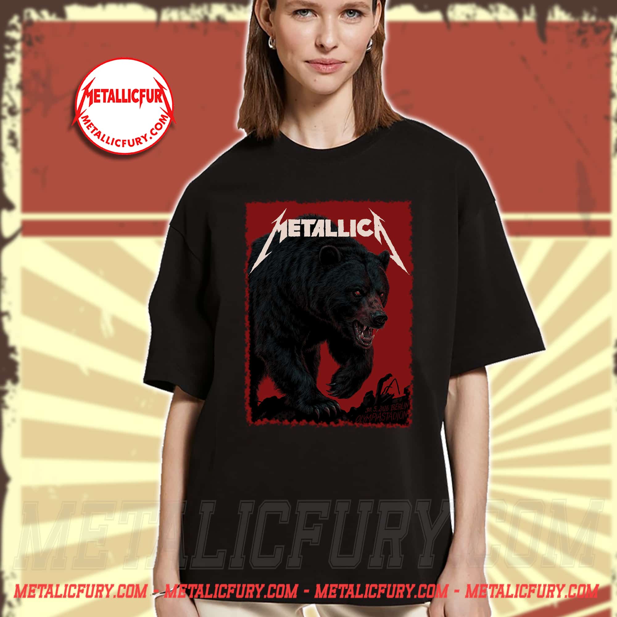 Metallica M72 Berlin 2026 German Bear T-Shirt – May 30, 2026 at Olympiastadion, Germany