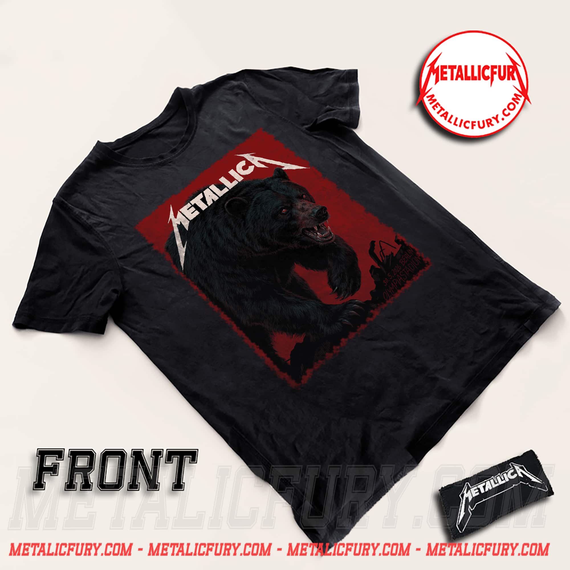 Metallica M72 Berlin 2026 German Bear T-Shirt – May 30, 2026 at Olympiastadion, Germany