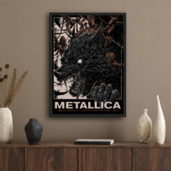 Metallica M72 Berlin 2026 Wolf Poster - May 30, 2026 at Olympiastadion, Germany - Artwork by Collin Estrada