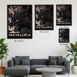 Metallica M72 Berlin 2026 Wolf Poster - May 30, 2026 at Olympiastadion, Germany - Artwork by Collin Estrada