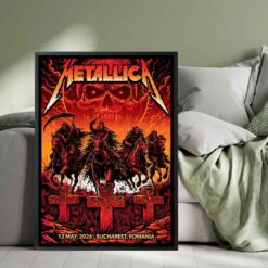 Metallica M72 Bucharest Pop-Up Shop Poster | Arena Națională, Romania, May 13, 2026 | Art by Maxx 242