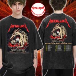 Metallica M72 Chorzów 2026 Washed T-Shirt - Stadion Śląski, Poland, May 19, 2026 - Wawel Dragon