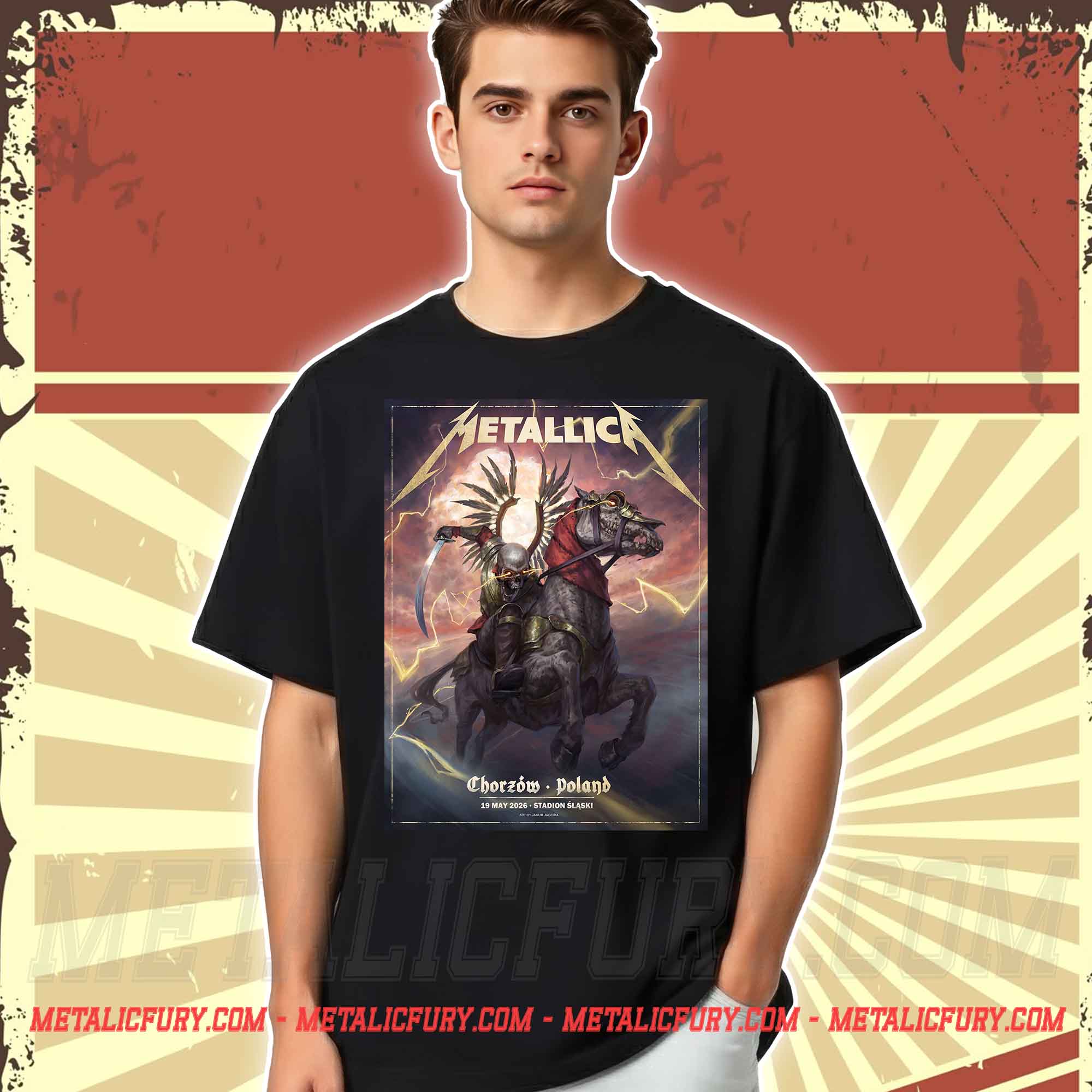 Metallica M72 Chorzów Poland Winged Hussars Graphic T-Shirt
