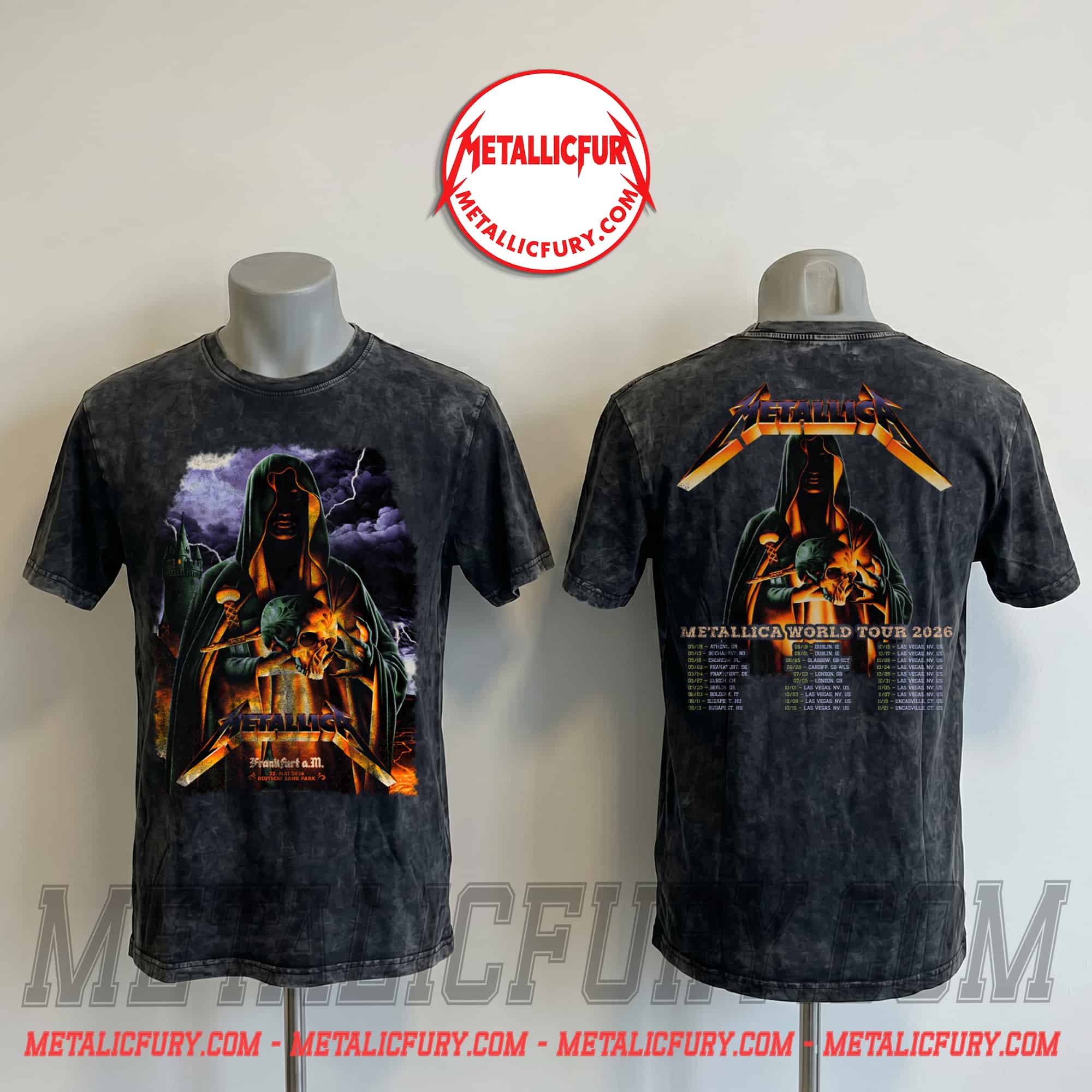 Metallica M72 Frankfurt 2026 Double-Sided T-Shirt – Night 1, May 22 at Deutsche Bank Park, Germany