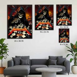 Metallica M72 Frankfurt Night 1 Pop-Up Shop Poster - May 22, 2026 in Germany - Grim Reaper playing chess