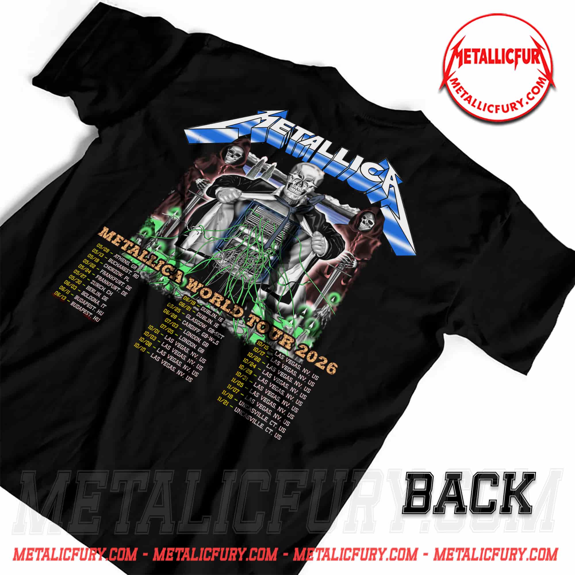 Metallica M72 Zürich Switzerland 2026 Double-Sided T-Shirt