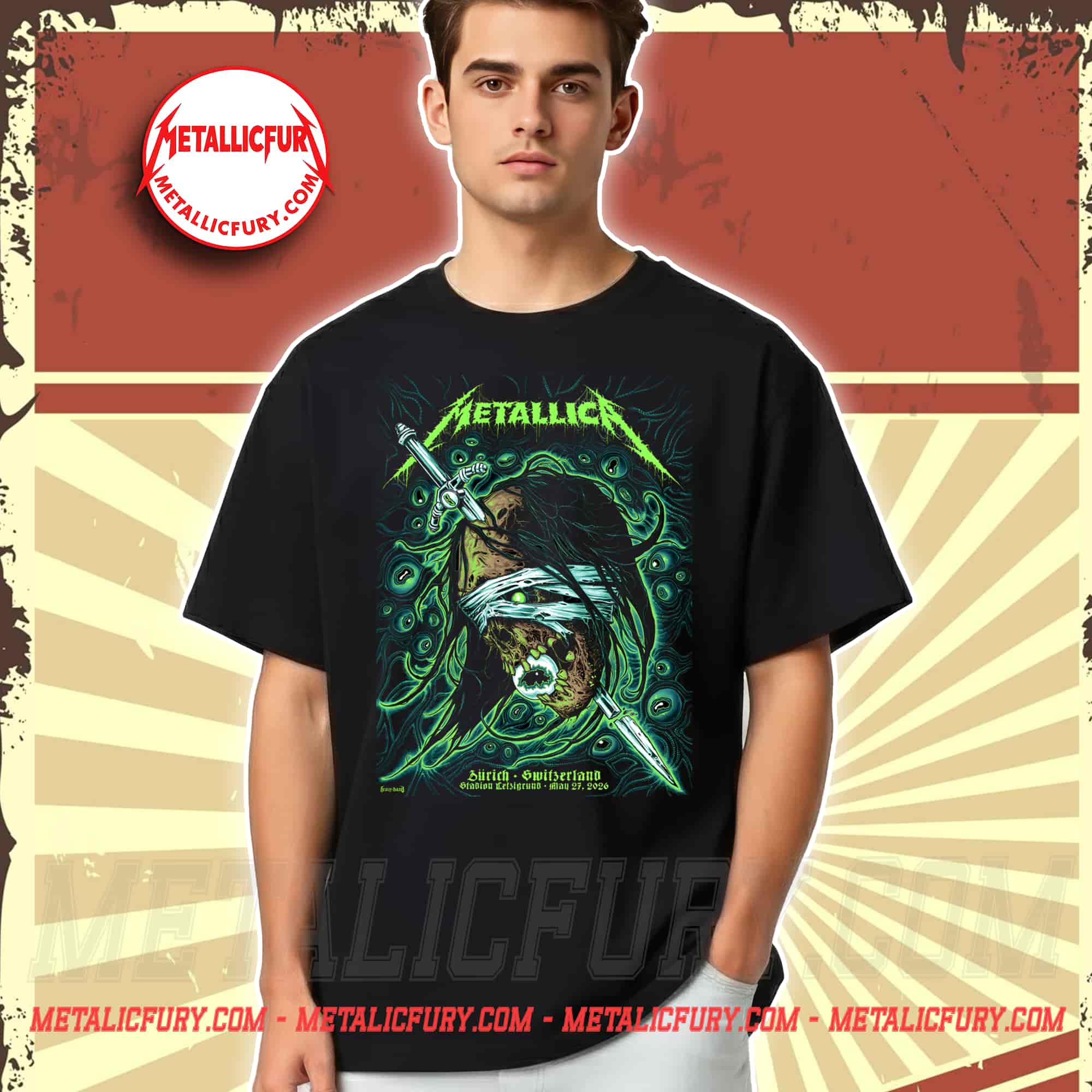 Metallica M72 Zürich Switzerland The Eye Eater T-Shirt – Stadion Letzigrund, May 27 2026