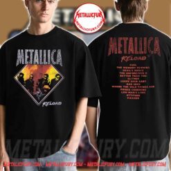 Metallica ReLoad Vintage Tracklist Double Sided T-Shirt