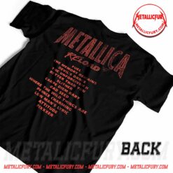 Metallica ReLoad Vintage Tracklist Double Sided T-Shirt