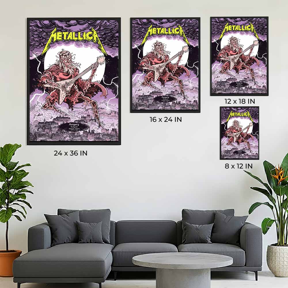 Metallica Budapest 2026 Poster Night 1 - Puskás Aréna Hungary (June 11) - Concert Merch