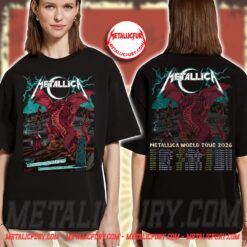 Metallica Cardiff 2026 Red Dragon Double-Sided T-Shirt June 28 Principality Stadium Wales