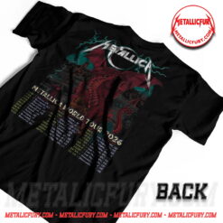 Metallica Cardiff 2026 Red Dragon Double-Sided T-Shirt June 28 Principality Stadium Wales