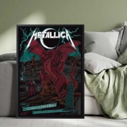 Metallica Cardiff 2026 Red Dragon Poster - June 28 at Principality Stadium, Wales