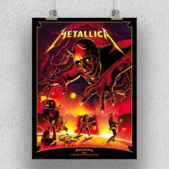 Metallica M72 Bologna Italy 2026 Poster - The Demon of La Rossa, June 03 at Stadio Renato Dall'Ara