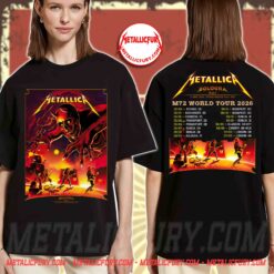 Metallica M72 Bologna The Demons Double-Sided T-Shirt – Setlist Back Print Stadio Renato Dall’Ara