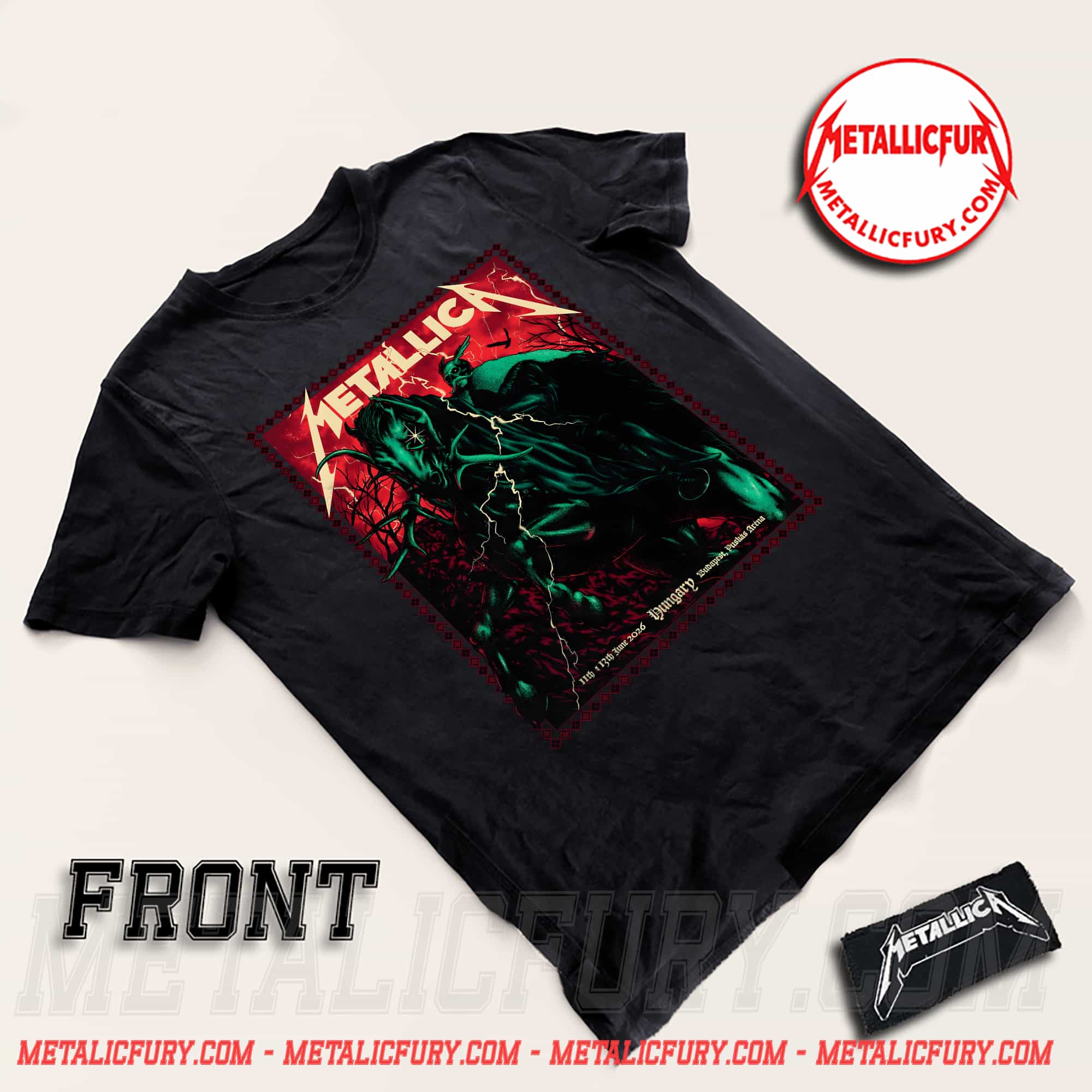 Metallica M72 Budapest Hungary 2026 Carpathian Nightrider T-Shirt