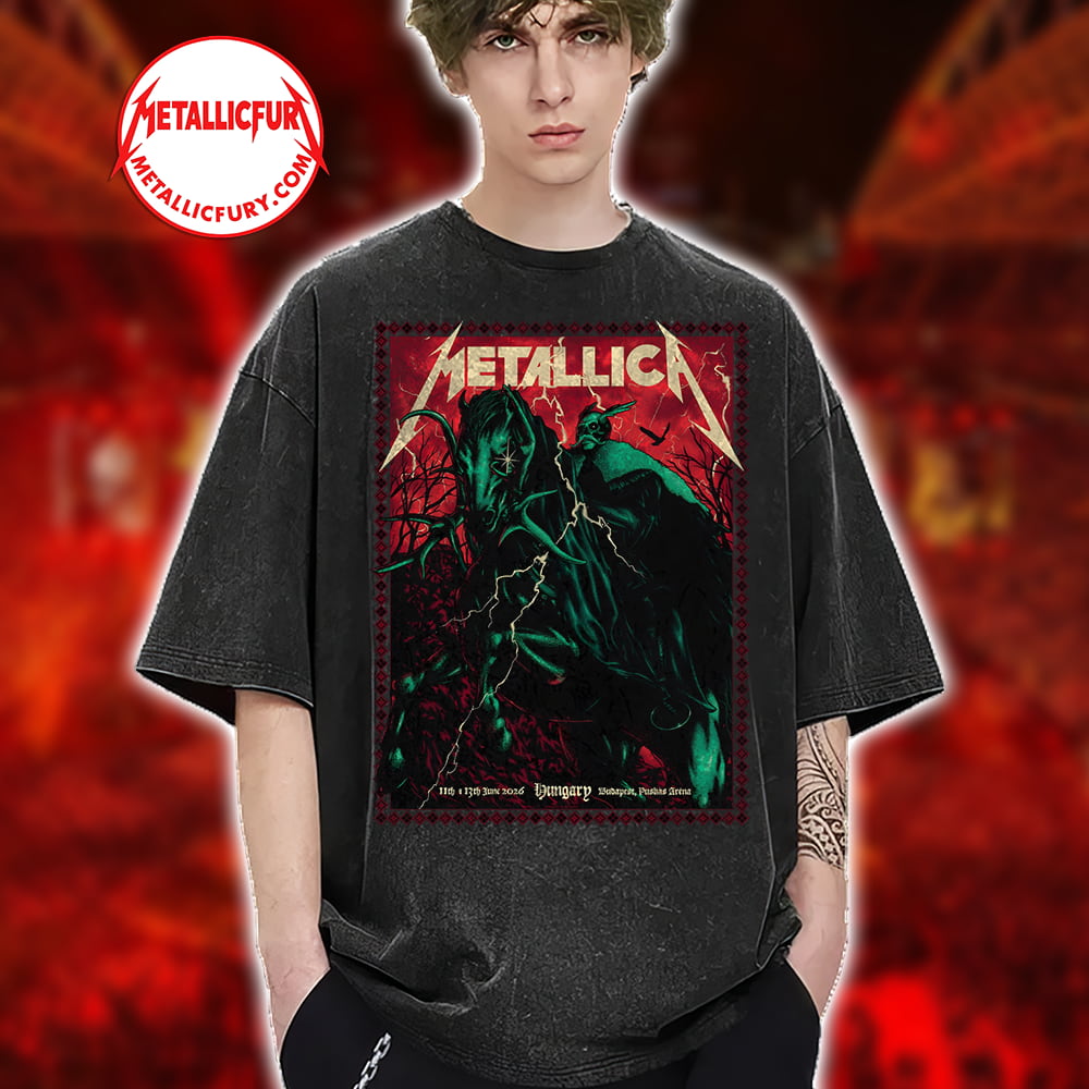 Metallica M72 Budapest Hungary 2026 Pop-Up Shop Washed T-Shirt