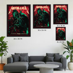 Metallica M72 Budapest Hungary 2026 Pop-up Shop Poster - "Carpathian Nightrider" - Puskás Aréna June 11 & 13 by Alex Almeida