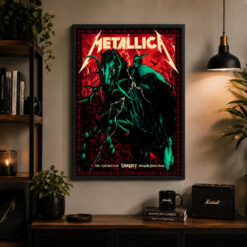 Metallica M72 Budapest Hungary 2026 Pop-up Shop Poster - "Carpathian Nightrider" - Puskás Aréna June 11 & 13 by Alex Almeida