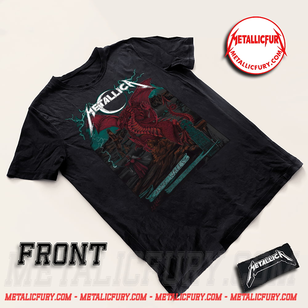 Metallica M72 Cardiff 2026 Red Dragon Artwork T-Shirt