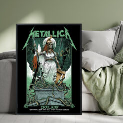 Metallica M72 Dublin 2026 Goddess Hibernia Pop-up Shop Poster