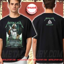 Metallica M72 Dublin Ireland 2026 Pop Up Shop Merch Tee At Aviva Stadium On June 19 And 21 2026 Skeleton Hibernia Two Sided T-Shirt