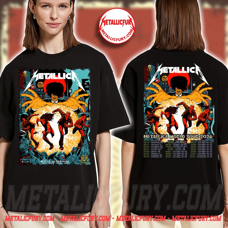 Metallica M72 Dublin Ireland Night 1 Double-Sided T-Shirt - June 19 at Aviva Stadium - Setlist Back Print