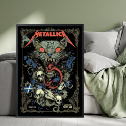 Metallica M72 Glasgow 2026 Poster — Wild Cat Edition — 25 June at Hampden Park, Scotland