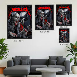 Metallica M72 Glasgow 2026 Vampire Skeleton Pop-Up Shop Poster