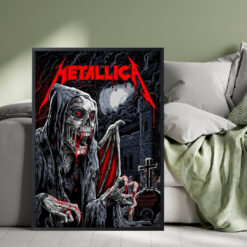 Metallica M72 Glasgow 2026 Vampire Skeleton Pop-Up Shop Poster