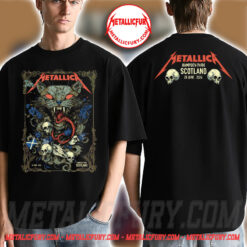 Metallica M72 Glasgow Scotland 2026 Venue Merch Tee At Hampden Park On 25 June 2026 The Wild Cat Two Sided T-Shirt