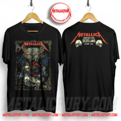Metallica M72 Glasgow Scotland 2026 Venue Merch Tee At Hampden Park On 25 June 2026 The Wild Cat Two Sided T-Shirt