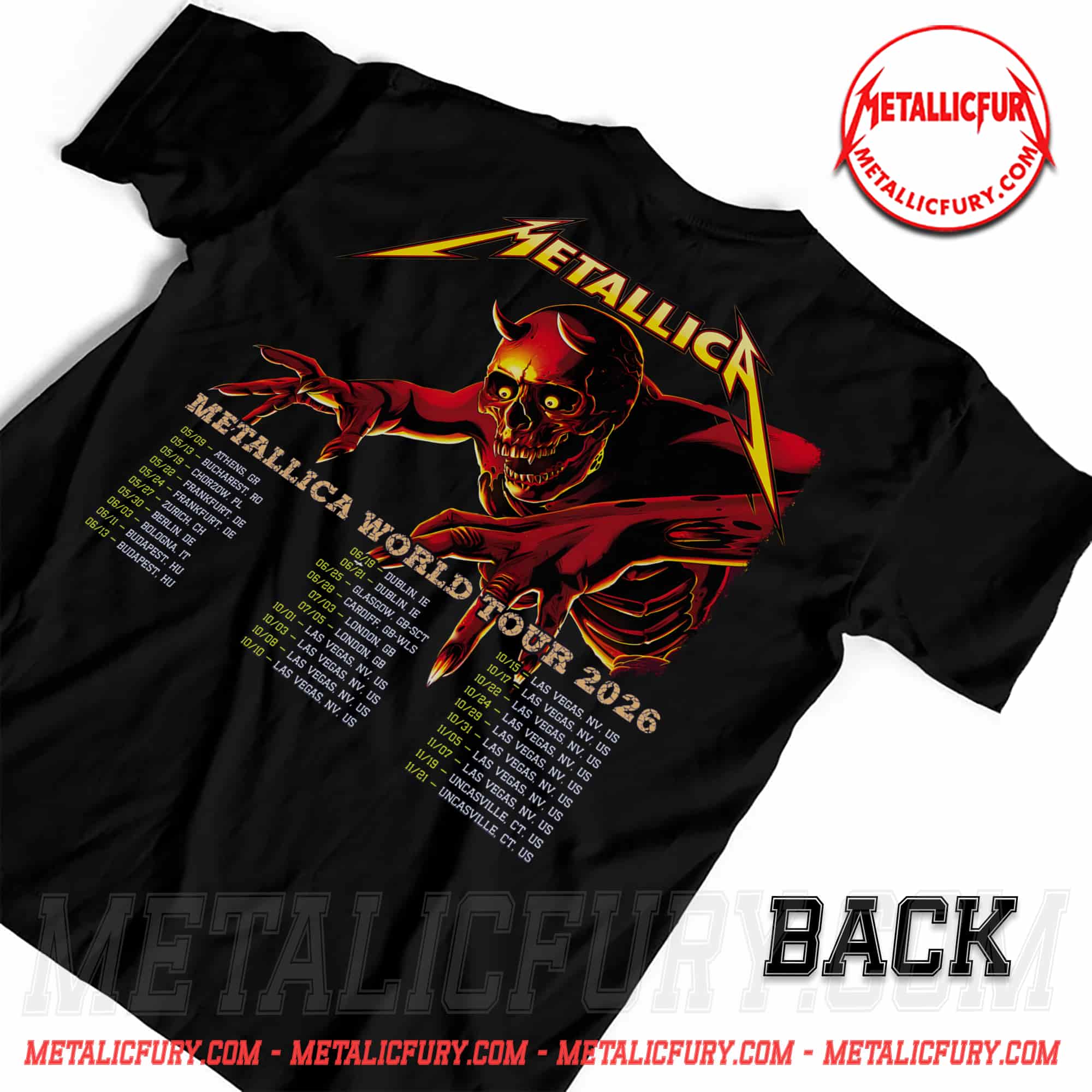 Metallica M72 Stadio Renato Dall'Ara Bologna 2026 T-Shirt