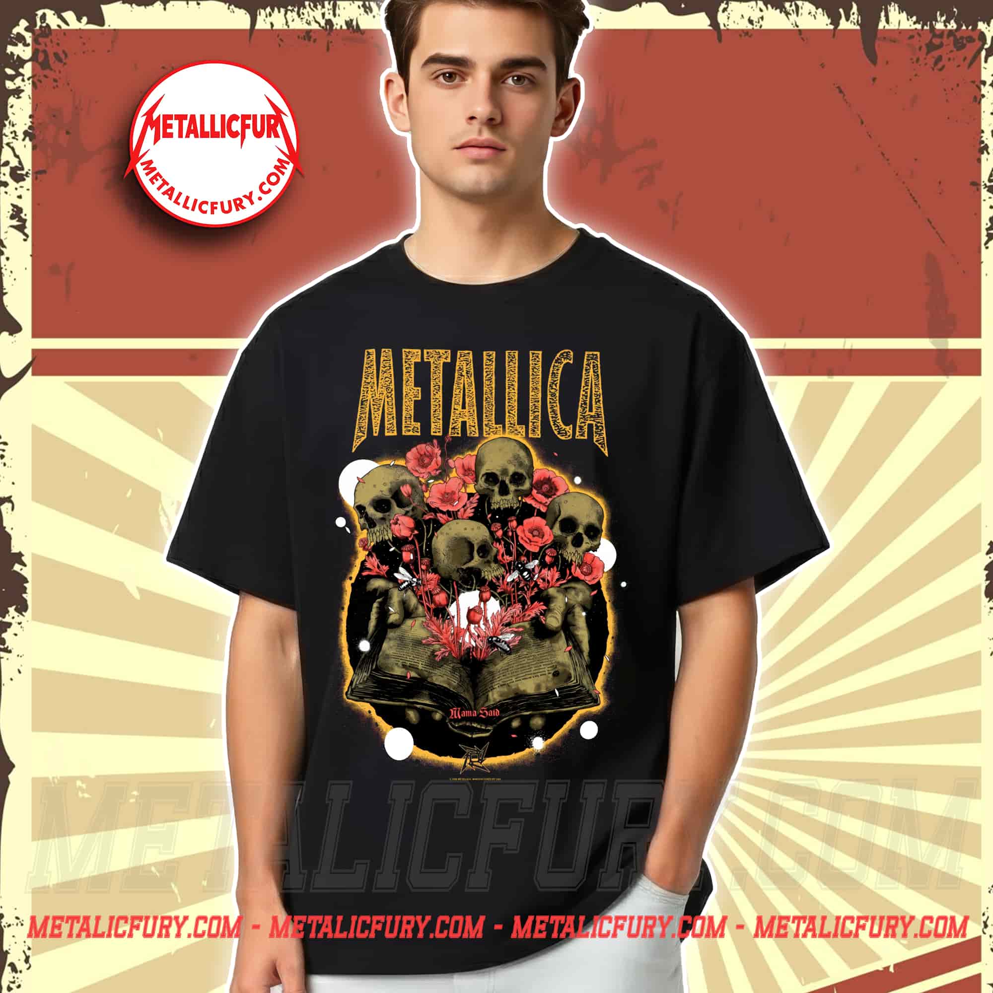 Metallica Mama Said Poster Art T-Shirt