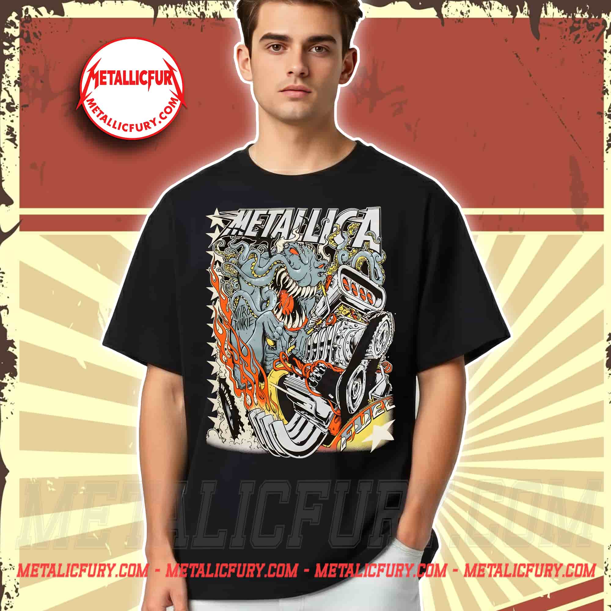 Metallica ReLoad Fuel Poster Art T-Shirt