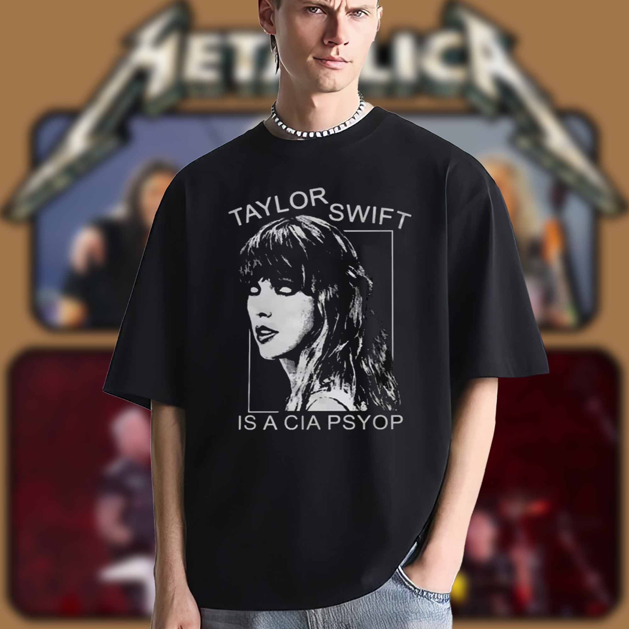 Kirk Hammett Metallica “Taylor Swift Is a CIA Psyop” T-Shirt