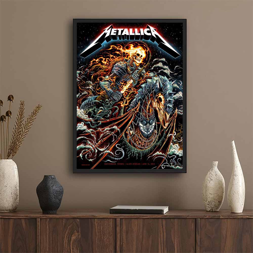 Metallica M72 Gothenburg 2023 Sweden Poster - Night 1, June 16, Ullevi Stadium