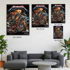 Metallica M72 Gothenburg 2023 Sweden Poster - Night 1, June 16, Ullevi Stadium