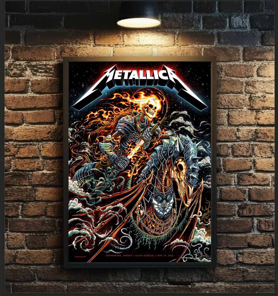 Metallica M72 Gothenburg 2023 Sweden Poster - Night 1, June 16, Ullevi Stadium