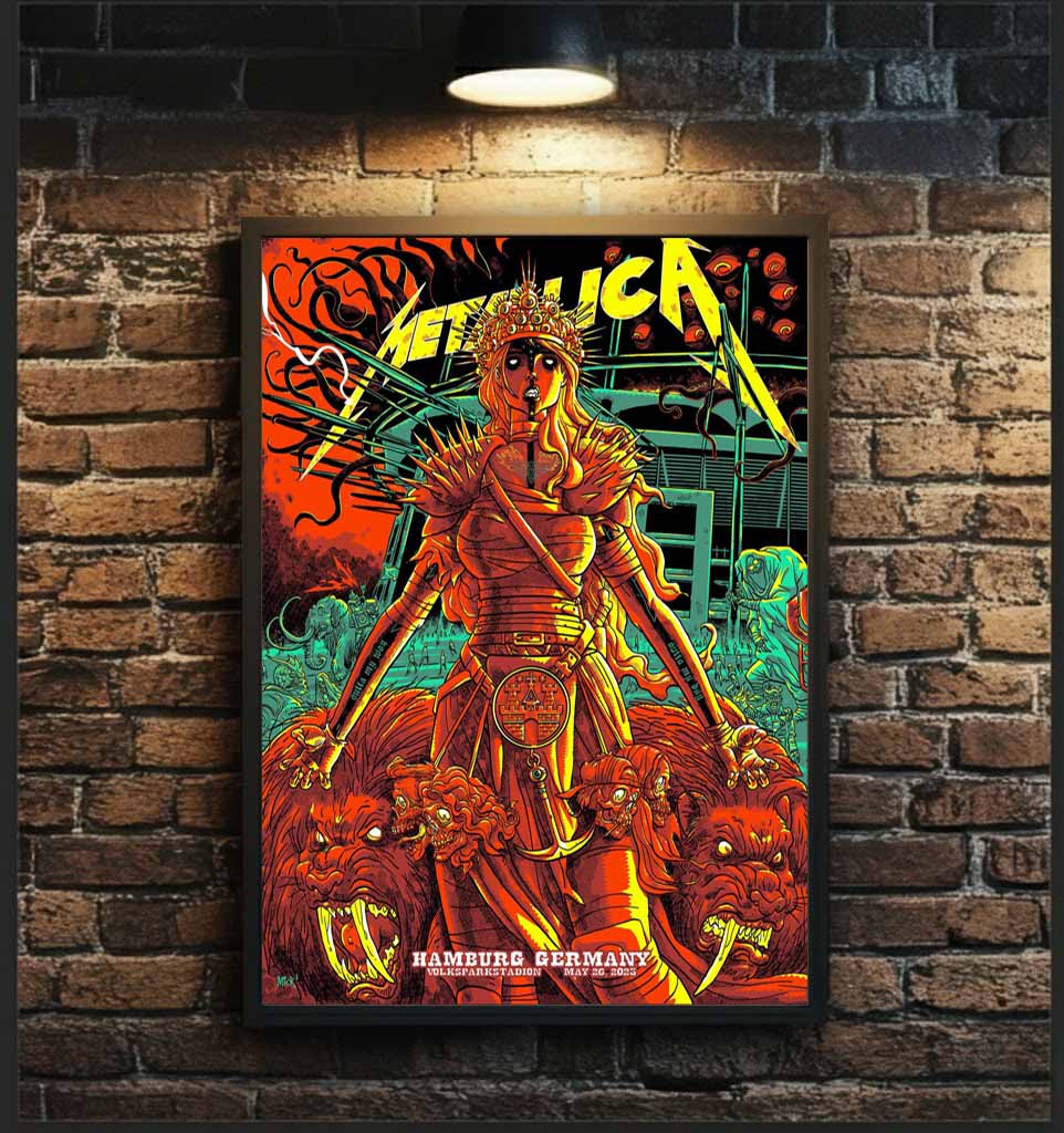 Metallica M72 Hamburg Night 1 Poster – May 26, 2023, Volksparkstadion, Germany