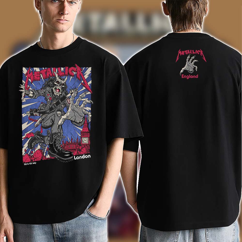 Metallica M72 London 2026 Art By Puis Calzada T-Shirt