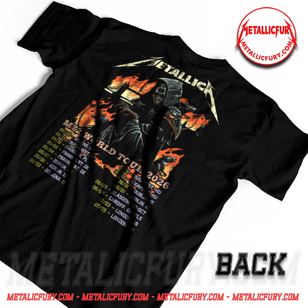 Metallica M72 London England 2026 Night 1 At London Stadium On 3 July 2026 Art By Luke Preece T-Shirt