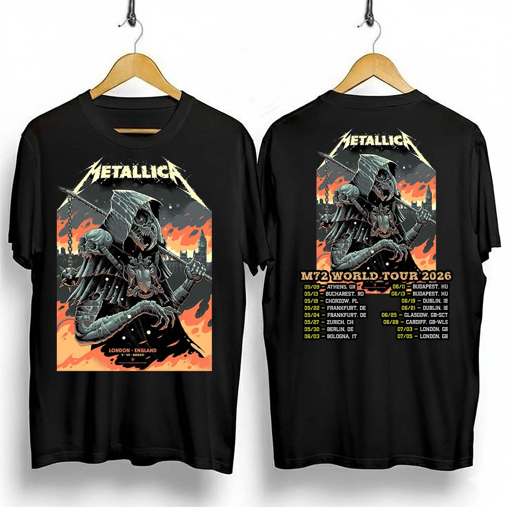 Metallica M72 London Night 2 Double-Sided T-Shirt – July 5, 2026, London Stadium