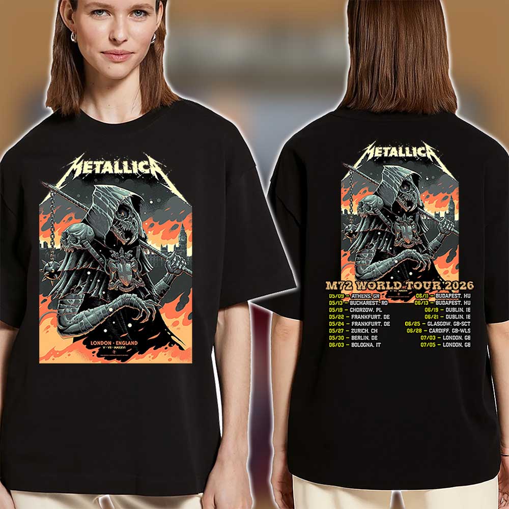 Metallica M72 London Night 2 Double-Sided T-Shirt – July 5, 2026, London Stadium