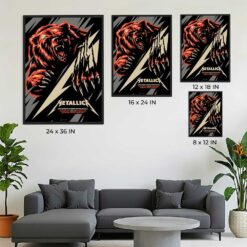 Metallica M72 Chicago 2024 The Bear Concert Poster – Artwork by Mark Jamotillo